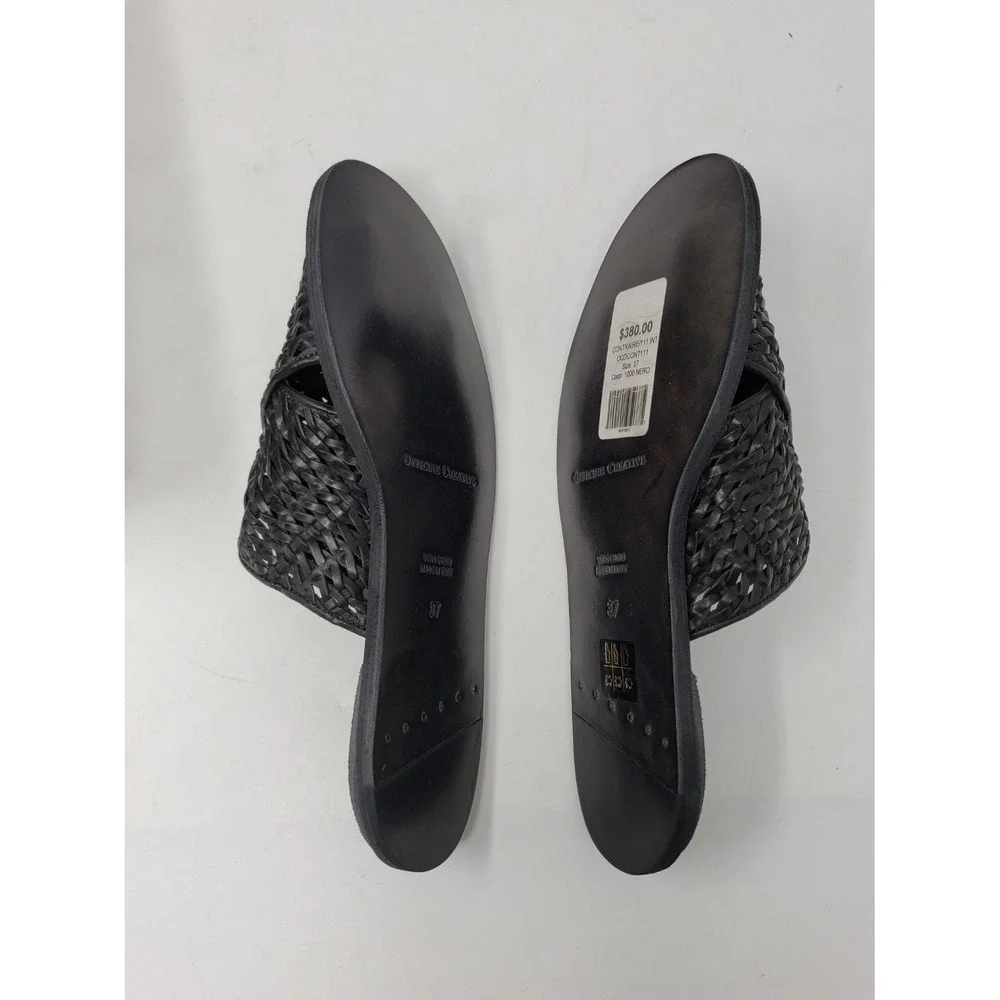 Officine Creative Contraire/111 Woven Nappa Leather Slide Sandals EU 37 US 6.5